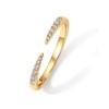 PAVOI 18K Yellow Gold Plated Open Eternity Ring | Cubic