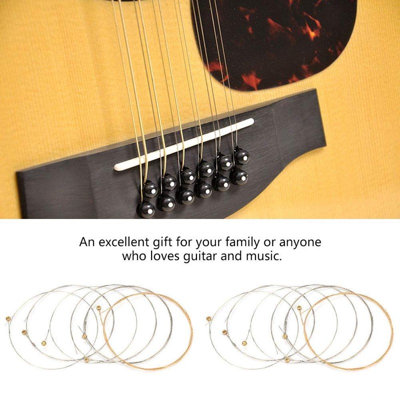 Pack of 12 Guitar Strings, High Quality Guitar Strings Replacement