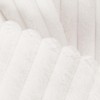 OHS White Blanket Throw Faux Fur Rib, Winter Blanket for
