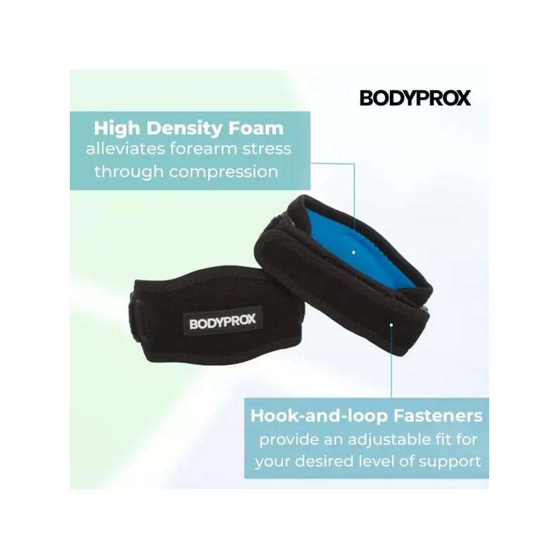 Bodyprox 테니스 및 골퍼의 팔꿈치 를 위한 바디프록스 브레이스 2팩