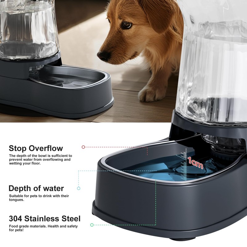 Gardner Pet Automatic Dog Water Dispenser Gravity Stainless Steel Water