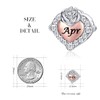 FOREVER QUEEN April Birthstone Charms for Bracelet 925 Sterling Silver