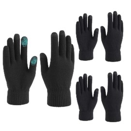 3pcs Touch Screen Knitted Gloves,Winter Gloves Women Men Liners Thermal Warm Ski Gloves, Biking,Running, Driving, Hiking, Walking, Texting And Gardening, For Outdoor Sports Daily Use
