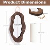 Handcrafed Rustic Wood Framed Wall Mirror, Wavy Irregular Oval Shape
