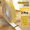 6 Rolls 6 Yard Self Adhesive Rhinestone Ribbons Gold Diamond