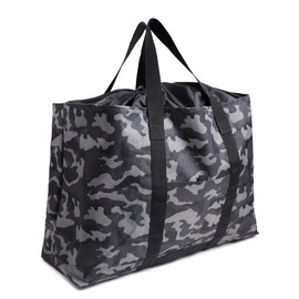 VivaSmile Large Storage Tote Bag, Large Capacity, Drawstring Type, L Gray Camo, Large Tote Bag, Drawstring Type