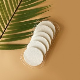 IA 406 White Round Puff 6 Pcs 3ea