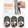TIORIY 3 Hole Kitchen Faucet with Pull Down Sprayer, Brushed