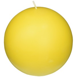 Zest Candle 2-Piece Ball Candles, 4-Inch, Yellow