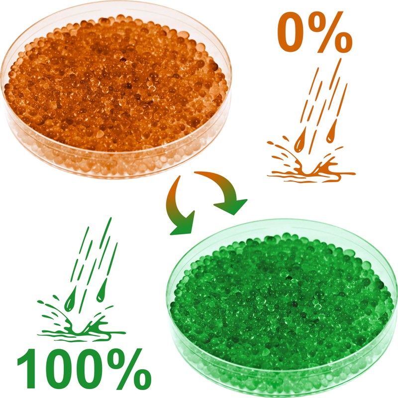 ISOLATECH Silica Gel regenerierbar Trockenmittel orange 900g Beutel Silicagel Kugeln