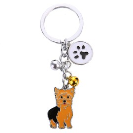 BbearT® Dog Tag Dog Key-ring Keychain,Cute Small Dog Puppy ID Tags Metal Dog Keychain Keyring Keyfob Key Tags Car Keyring Bag Charm Birthday (Yorkshire)
