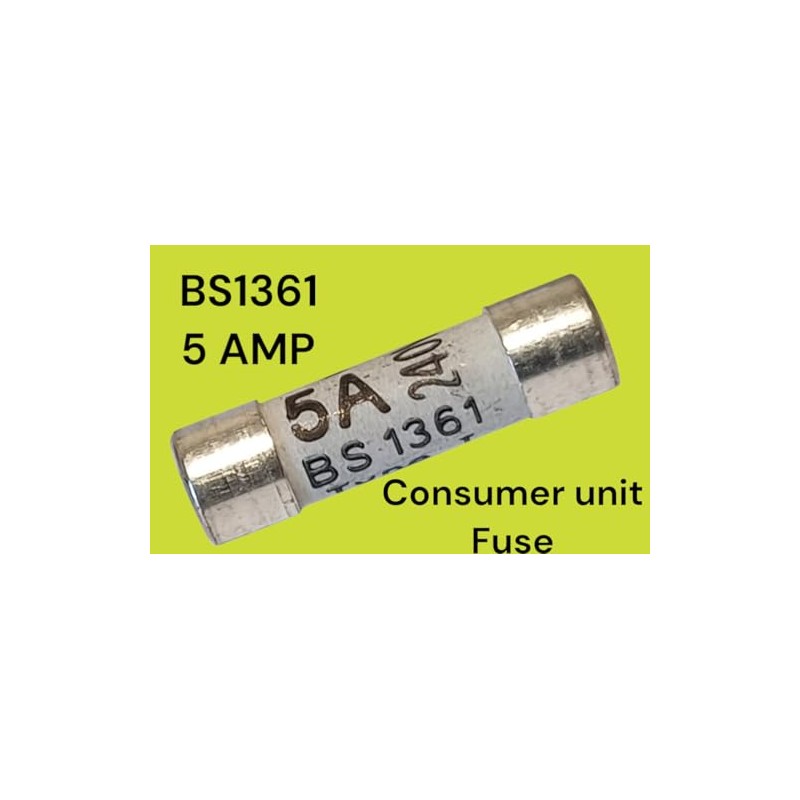 BS1361 Electrical Consumer Unit Fuse, 5 Amp, Pack of (5)
