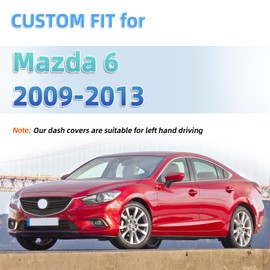 SKYLOTEC Dash Cover Mat Custom Fit for Mazda 6 2009 2010 2011 2012 2013 Dashboard Mats Dash Carpet Protector