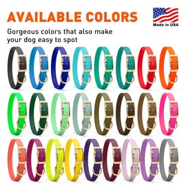 Viper Biothane Heavy Duty Waterproof Dog Collar Strong Coated Nylon Webbing w/Solid Brass Hardware Odor-Proof Easy to Clean High Performance Fits Small Medium or Large Dogs, Passionfruit Pink