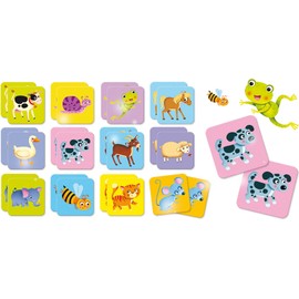 Lisciani - Baby Memo - Animals - Educational Board Game - Memory and Thinking Game - 24 Cards - For Children from 1 to 4 Years - Carotina Baby