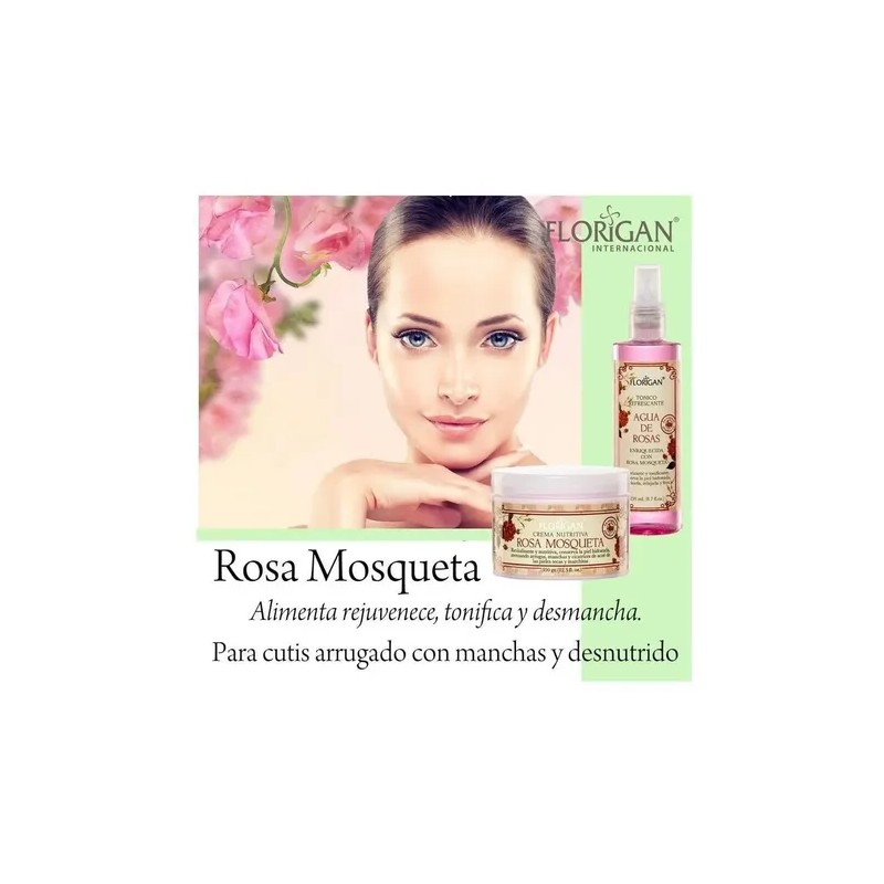 Tónico Refrescante Agua De Rosas 250ml. 2 Piezas Florigan