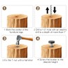 AHCUTE Furniture Leveling Feet with T-Nuts, 12 Pack, 1/4 Inch