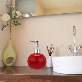 Alipis Ceramic Pump Bottle, Refillable Lotion and Soap Dispenser with Squeeze Pump for Bathroom, Washroom and Cosmetics, Unisex, 14.00 x 9.00 x 9.00 cm