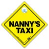 Nanny's Taxi Car Sign, Baby on Board Style Suction Cup