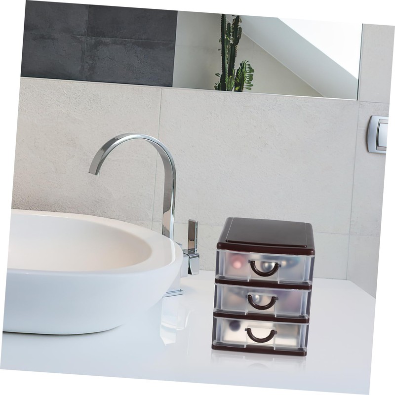 KOMBIUDA Plastic Storage Bin 3 Tier Drawer Organiser Box Home