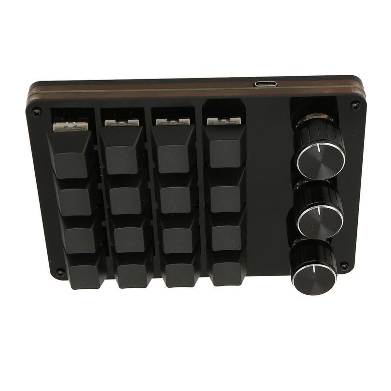 Programmable Keypad 16 Keys 3 Knobs Blue Switch Mechanical Hot