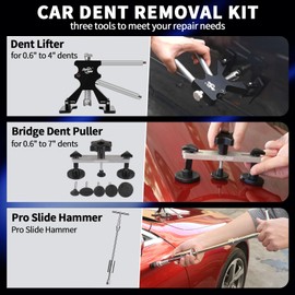 Super PDR Car Dent Puller Kit, 169PCS Paintless Dent Removal Kit, Hail Dent Repair Kit Can Removal 99% of Car Dents in 30 Minutes for Repairing Big Dents, Small Dents, Dings and Hail Damage