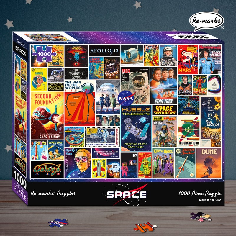 Re-marks Space Collage Puzzle, rompecabezas de 1000 piezas para todas