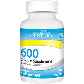 21st Century Calcium Supplement, 600 mg, 75 Count