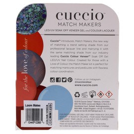 Cuccio Matchmaker - Colour Nail Lacquer & Veneer Gel Polish - Loom Mates - For Manicures & Pedicures, Full Coverage - Long Lasting, High Shine - Cruelty, Formaldehyde & Toluene Free - 2 pc