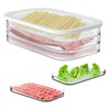 XVAJT Lunch Meat Container for Fridge, 3-Layer Stackable Cold Cuts