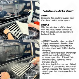 Luxe Auto Concepts Rear Back Middle Window Vinyl Decal Fits Ram 2019-2022 - Distressed American Flag (Matte Black)