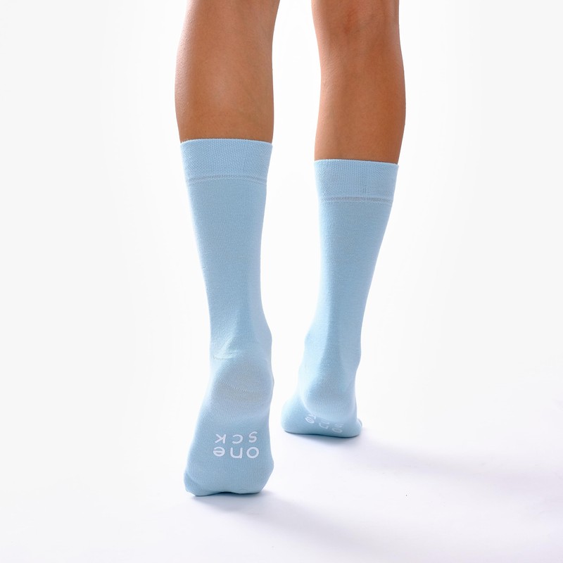 ONESCK Super Soft Cotton Dress Socks Vibrant Plain Colours for