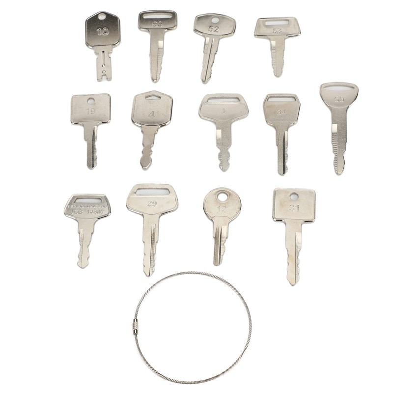 Artudatech 13-Piece Forklift Construction Vehicle Heavy Equipment/Construction Ignition Key Set