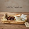 PEMAR Wicker Serving Trays w Handles,Rectangular Hand-Woven Lap Trays,Bamboo Bedroom