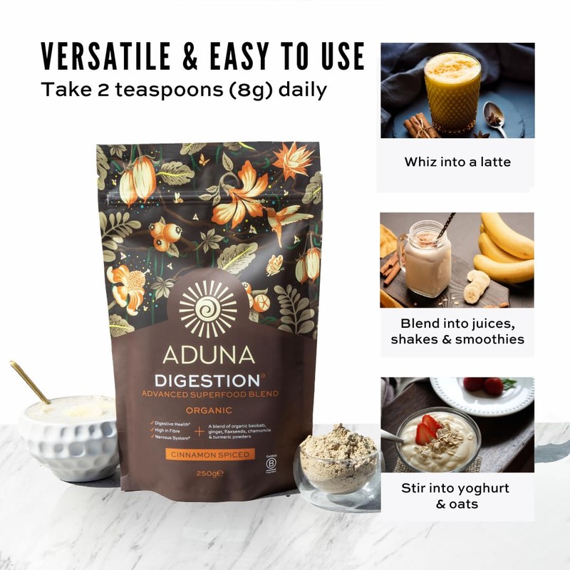 Aduna Advanced Superfood Digestion Blend | 100% Organic Powder for