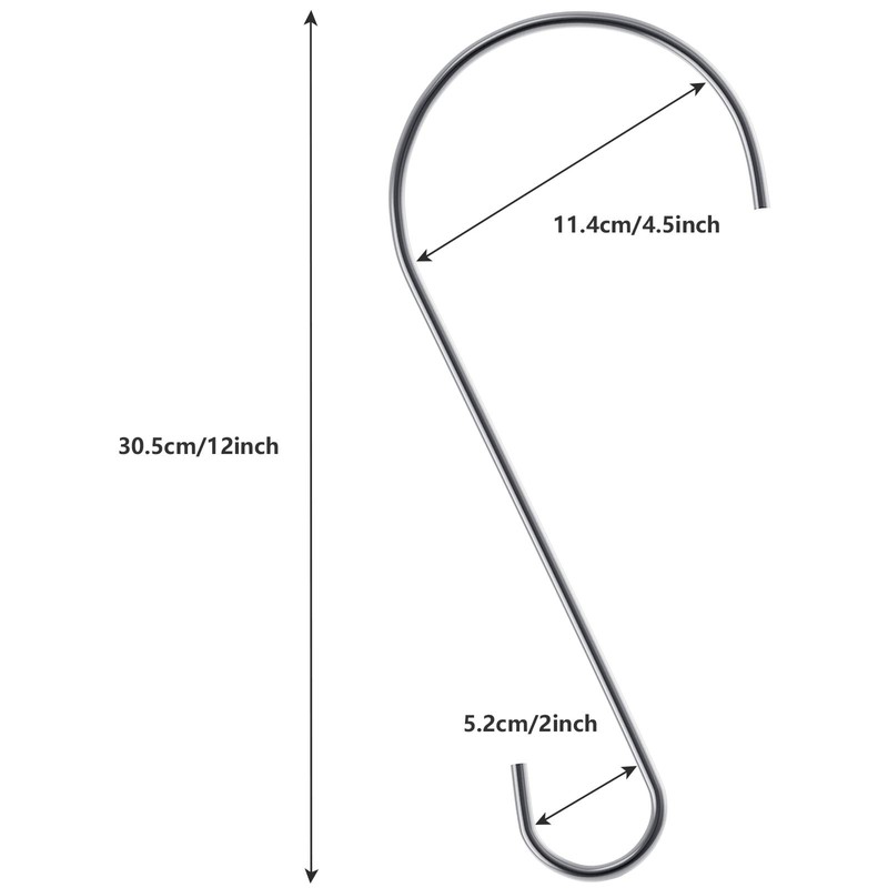 Hotop 6 Pieces Heavy Duty Big S Hooks Bird Feeder