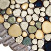 Primoon Pebble Stone Mosaic Tiles 5 Sheets, Beige Tan Brown