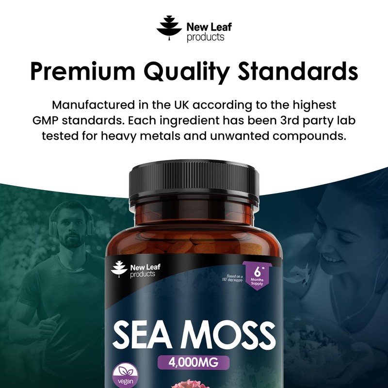 Sea Moss Tablets Extract High Strength 4000mg - Sea Moss