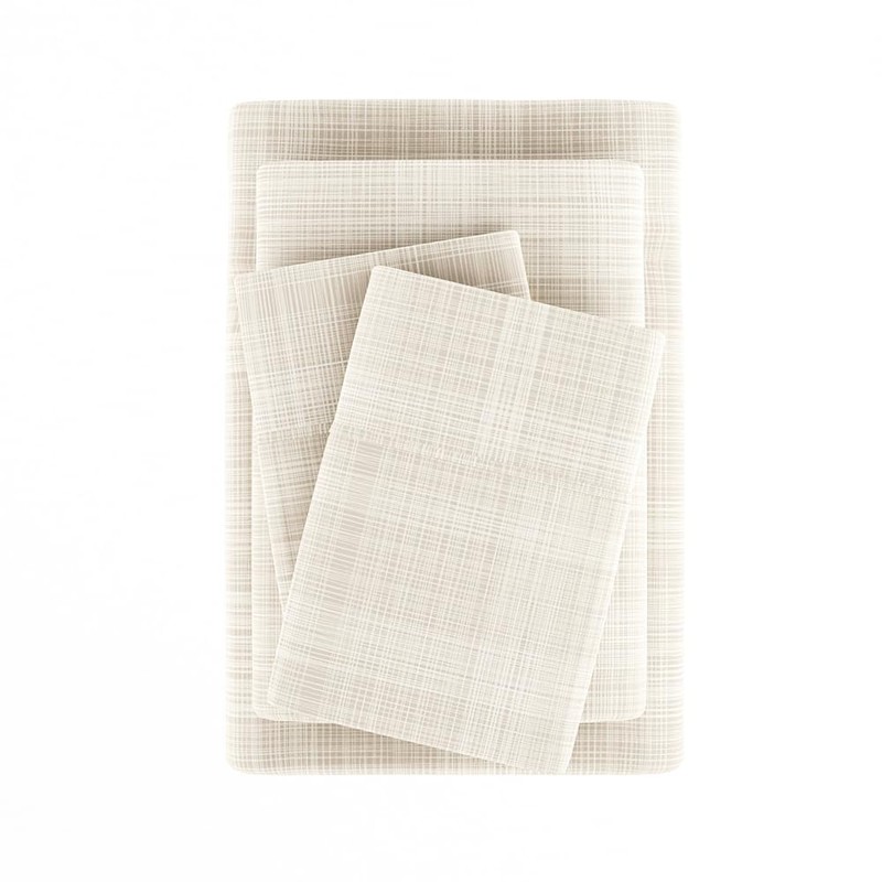 LINENS & HUTCH Thatch Pattern 4-Piece Sheet Set