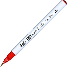 Zig Clean Color Real Brush Marker Pen 022 Carmine Red