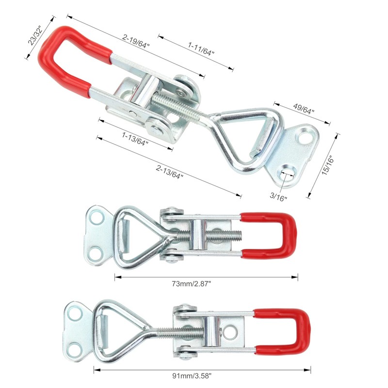 Favordrory 6 Pack Toggle Latch Clamp, Pull Latch, Adjustable Toggle