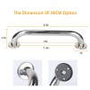 2pcs Sturdy Stainless Steel Bath Grab Bar 220LBS Pull Force