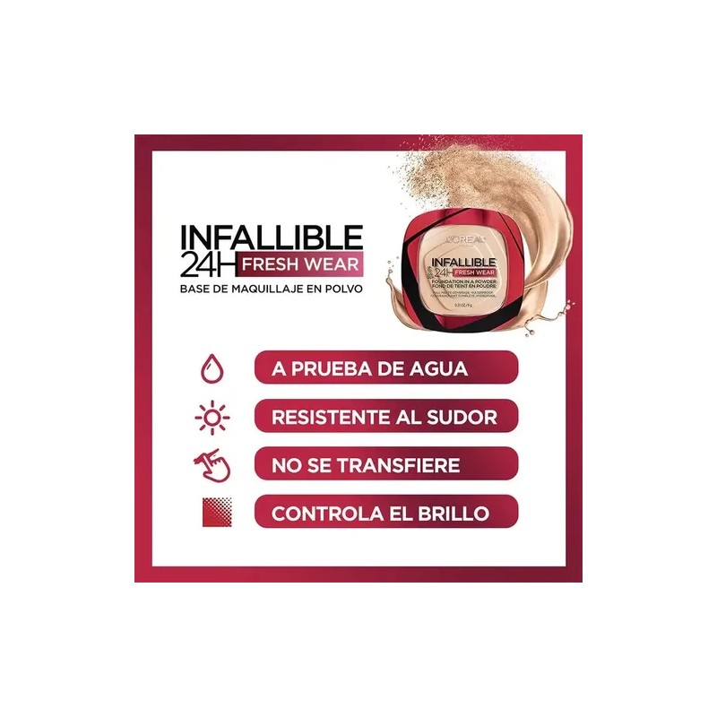 Loréal Paris Base Polvo Infallible Fresh Wear 9 G 120