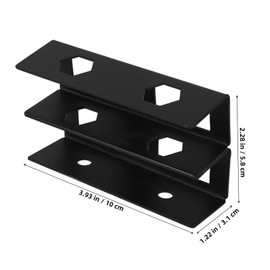 jojofuny Desk Double Layer Laptop Holder Adjustable Metal Mount for Laptops Keyboards Cable Management Universal Under Table Storage Black