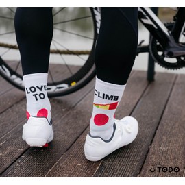 TODO Cycling Socks for Men and Women Breathable Road Bike Socks Men's Cycling Socks with Motif, also Running Socks