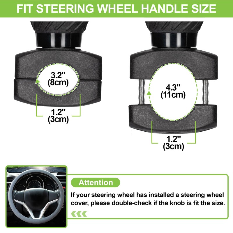 Spurtar Steering Wheel Knob Spinner, 2Pack Universal Car Suicide Knob
