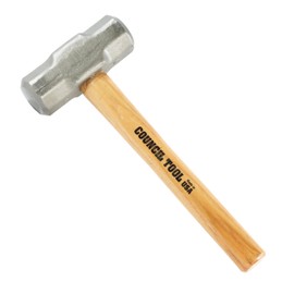 COUNCIL TOOL Sledge Hammer - 6 lb Double Face Hall Sledge with 16" Wooden handle & Forged Steel Head, Made in the USA - PR60016