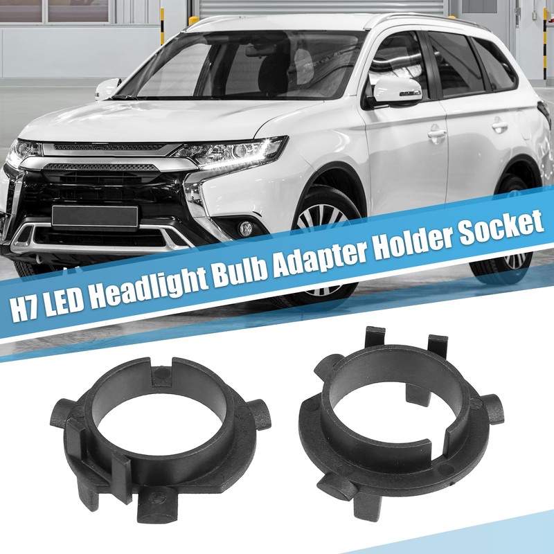 uxcell 4pcs H7 Car LED Headlight Bulb Adapter Holder Socket