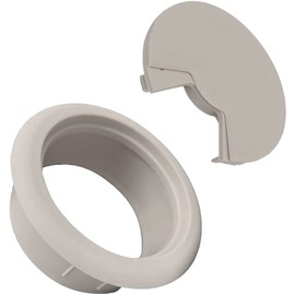 CordAway Round Plastic Desk Grommet Ideal for Home Office, Computer, Gaming, Home Theaters & Entertainment Centers Adjustable, 3-1/8" Diameter, 1-1/8" deep, Battleship Gray, 1 Piece