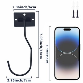 BJUTYEU 2 Pcs Banana Holder Hook, Keep Bananas Fresh Under The Cabinet, Banana Hook Under The Cabinet, Black, Metal Banana Hook Under The Cabinet